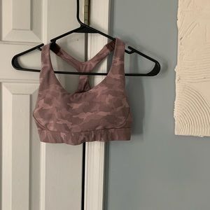 Pink camo sports bra Athleta